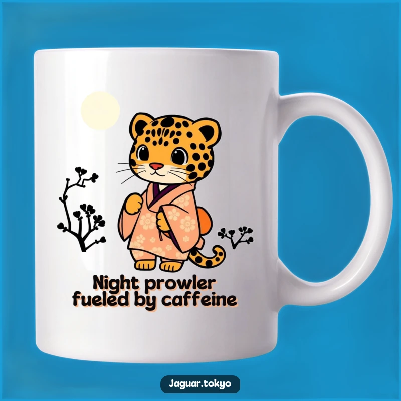 Funny Jaguar Kimono Starry Night Mug - Unique Artistic Gift