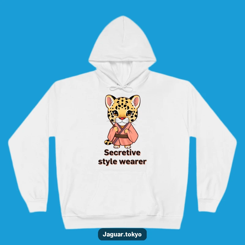 Funny Jaguar Hoodie: Striped Kimono Peering Cat Sweatshirt - Intriguing Gift