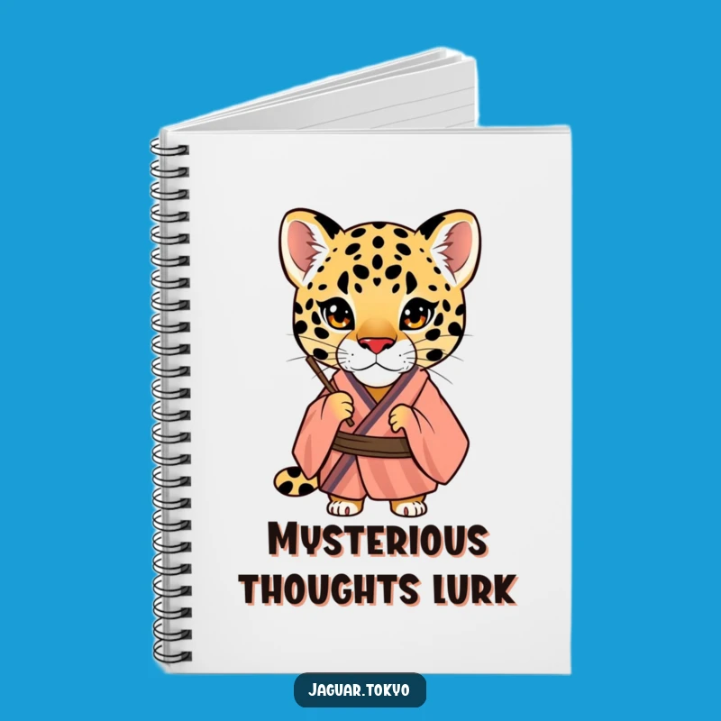 Funny Jaguar Notebook: Striped Kimono Peering Journal - Intriguing Gift