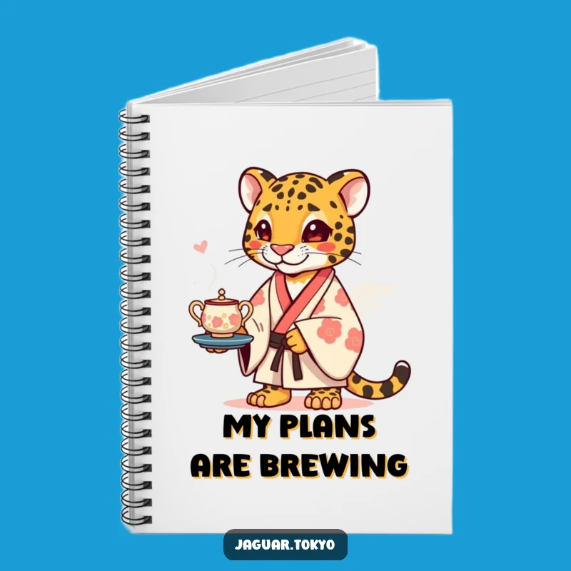 Funny Jaguar Kimono Notebook - Jot Down Thoughts with Hilarious Style!