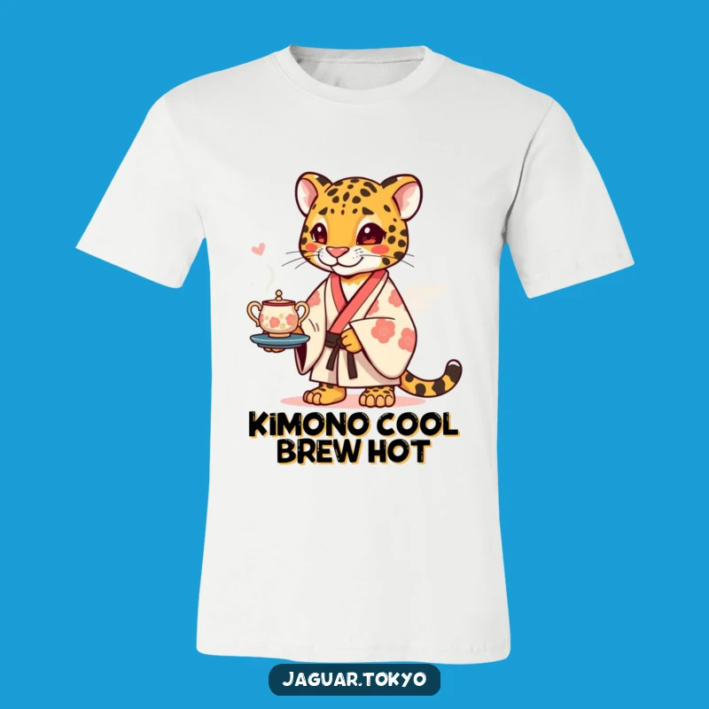 Funny Jaguar Kimono T-Shirt - Comedic Animal Apparel for a Fun Look!