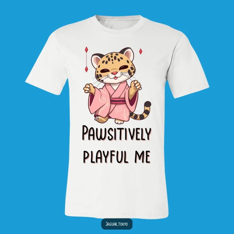 Funny Jaguar Kimono T-Shirt: Playful Cat Threads Tee - Chic & Humorous Gift