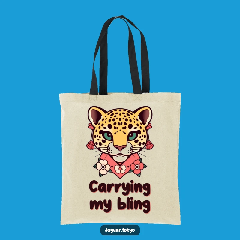 Funny Floral Jaguar Head Kimono Tote Bag - Chic Accessory Gift